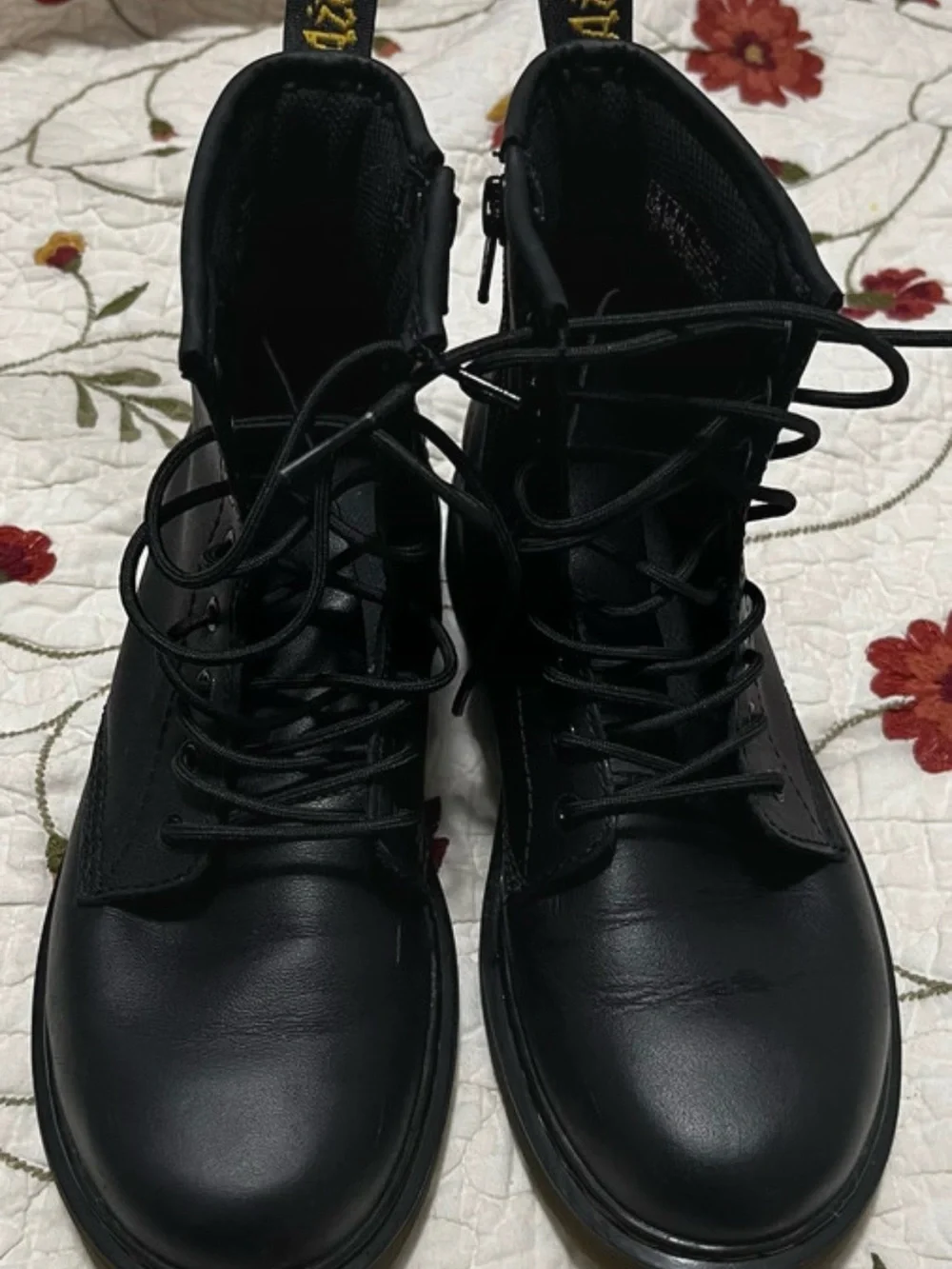 Dr. Martens Black Leather Lace-Up Combat Boots